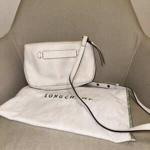 White longchamp crossbody purse